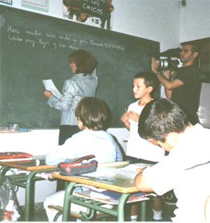 Carmen Ramos durante la grabacin de la ATEI