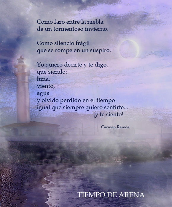 Poesía regalada: el faro de el Tiempo de arena