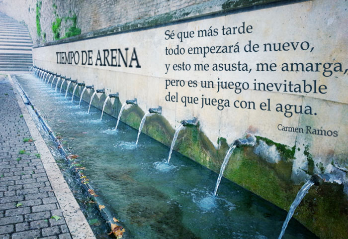 poesía regalada: juego del agua en tiempo de arena