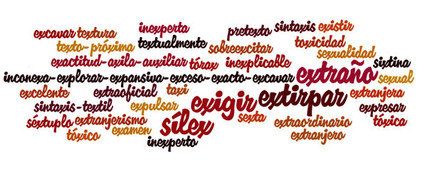 Palabras con equis