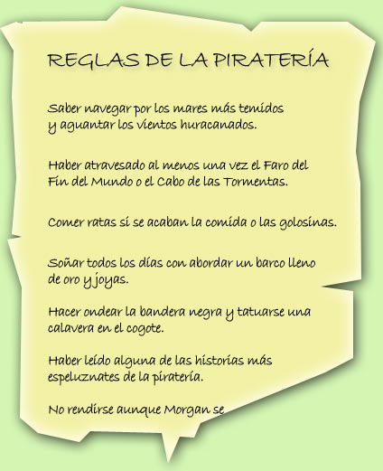 Reglas de piratería
